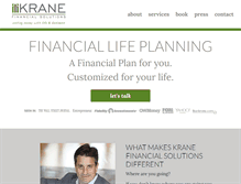 Tablet Screenshot of kranefinancialsolutions.com